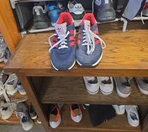 adidas Navy and Red Retro Runner Sneakers